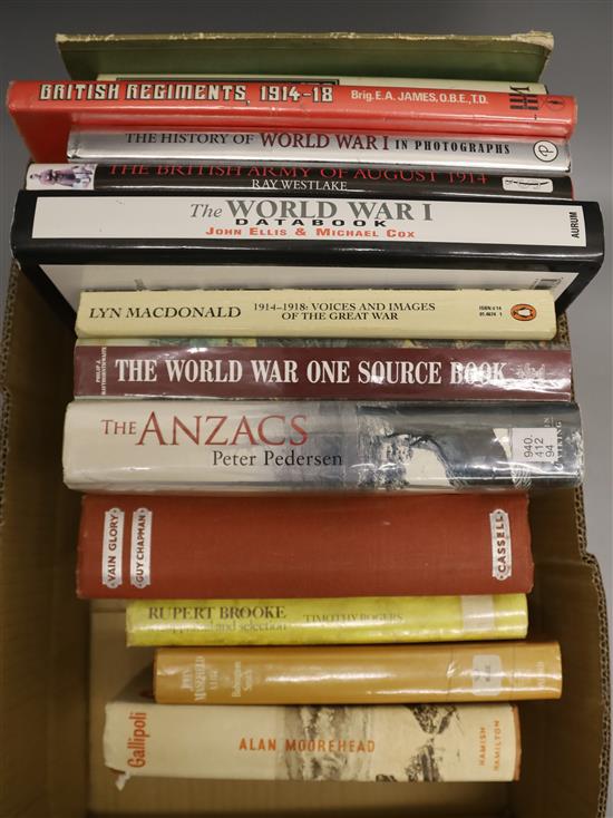 A collection of works relating to British Military history and WWI related poetry (59 books, in 4 boxes) and Graves, Robert - Good-bye